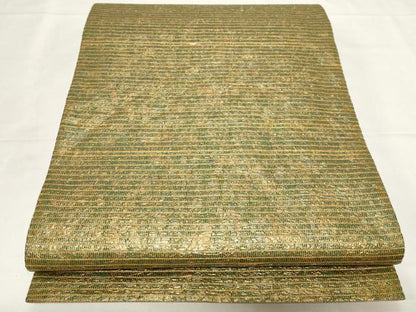 平和屋着物●六通柄袋帯　霞文　金糸　正絹　逸品　CAAZ6444dy
