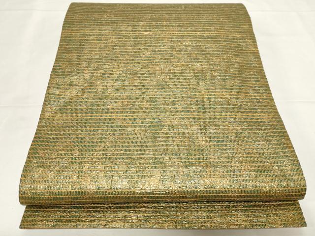 平和屋着物●六通柄袋帯　霞文　金糸　正絹　逸品　CAAZ6444dy
