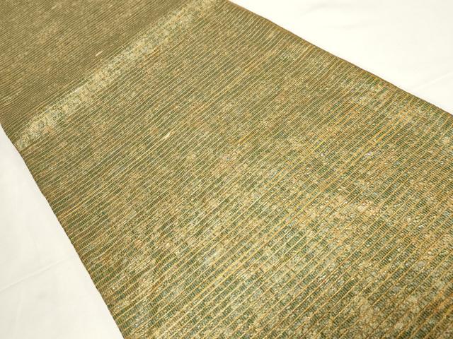 平和屋着物●六通柄袋帯　霞文　金糸　正絹　逸品　CAAZ6444dy