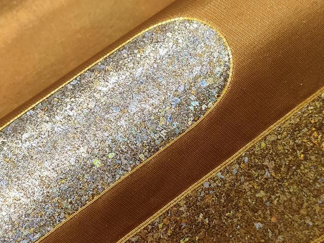 平和屋着物●太鼓柄袋帯 駒刺繍 エ霞文 金銀彩 引箔 正絹 逸品 CAAZ6468dy