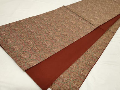 平和屋着物●全通柄袋帯　向かい鳥丸文　正絹　逸品　CAAZ6470dy