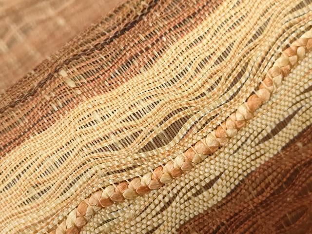 平和屋着物▽スリーシーズン 春夏秋 太鼓柄袋帯 すくい織 吉祥文 正絹 逸品 未使用 CAAZ6475dy