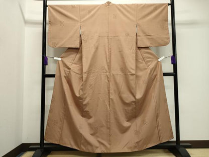 平和屋着物●上質な紬 十字絣 正絹 逸品 CAAZ6493dy