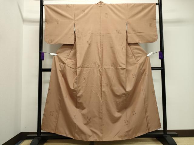平和屋着物●上質な紬 十字絣 正絹 逸品 CAAZ6493dy