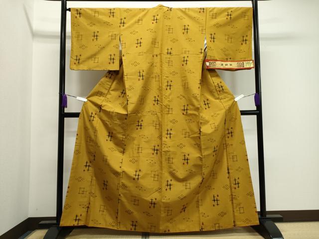 平和屋着物●綾織紬 吉祥文 反端付き 正絹 逸品 CAAZ6509dy