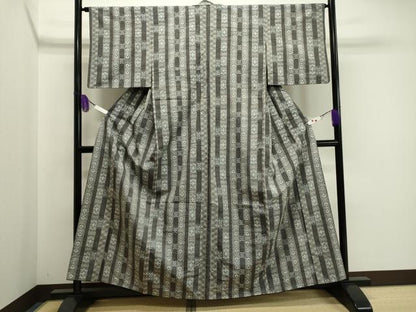 平和屋着物●上質な紬　吉祥間道　正絹　逸品　CAAZ6523dy