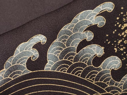 平和屋着物●訪問着　立波扇面花文　暈し染め　金彩　正絹　逸品　CAAZ6524dy