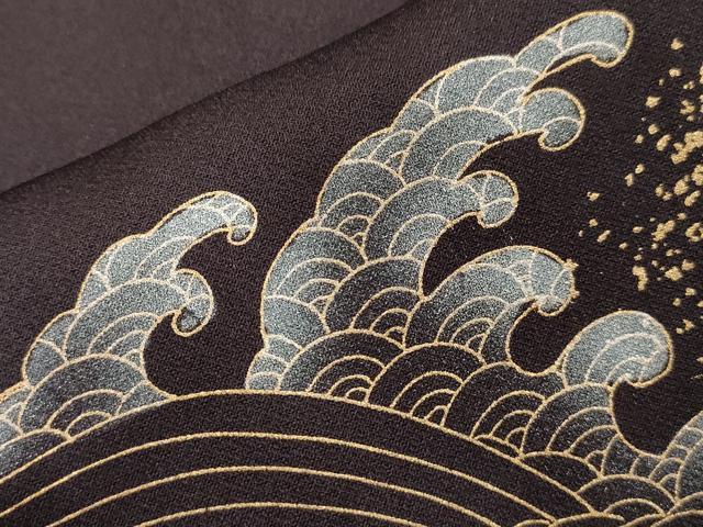 平和屋着物●訪問着　立波扇面花文　暈し染め　金彩　正絹　逸品　CAAZ6524dy