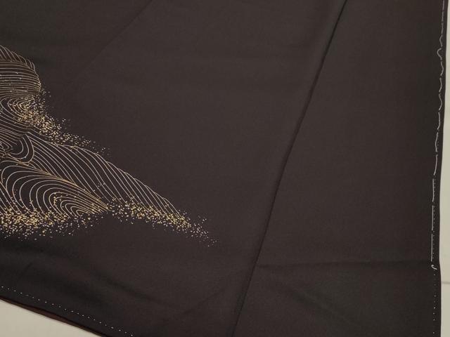 平和屋着物●訪問着　立波扇面花文　暈し染め　金彩　正絹　逸品　CAAZ6524dy