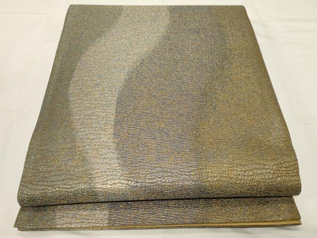 平和屋着物▼六通柄袋帯　霞文　金糸　正絹　逸品　CAAZ6645dy