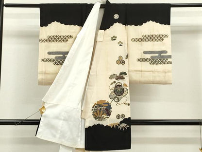 平和屋着物[]お宮参り　男の子　祝着　産着　初着　のしめ　龍　兜　鳳凰吉祥文　金彩　逸品　CAAZ6966ze