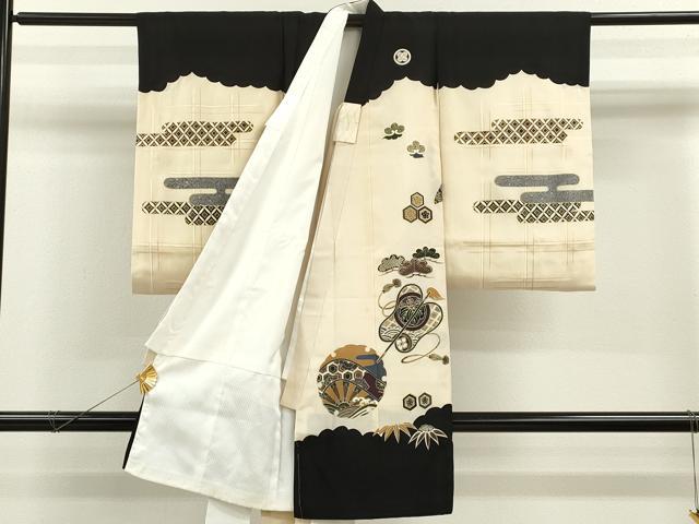 平和屋着物[]お宮参り　男の子　祝着　産着　初着　のしめ　龍　兜　鳳凰吉祥文　金彩　逸品　CAAZ6966ze