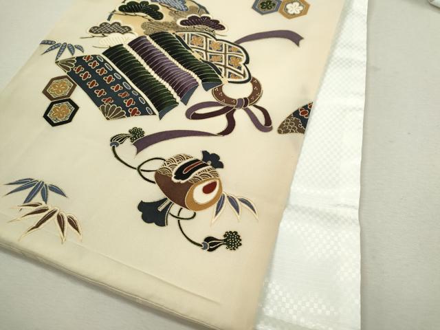 平和屋着物[]お宮参り　男の子　祝着　産着　初着　のしめ　龍　兜　鳳凰吉祥文　金彩　逸品　CAAZ6966ze