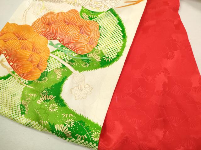 平和屋着物[]お宮参り　女の子　祝着　産着　初着　のしめ　駒刺繍　鼓花鳥松文　金彩　逸品　CAAZ6972ze
