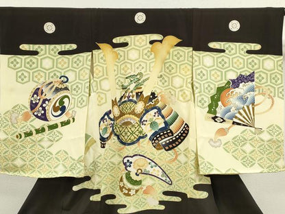 平和屋着物[]お宮参り　男の子　祝着　産着　初着　のしめ　龍　兜　吉祥文　逸品　CAAZ6979ze