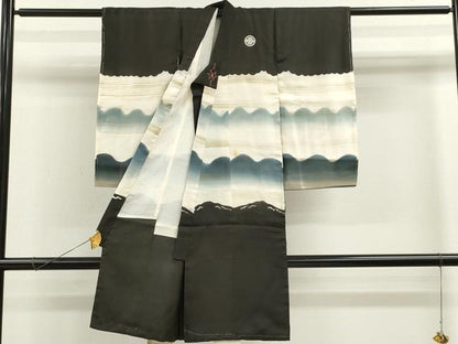 平和屋着物[]お宮参り　男の子　祝着　産着　初着　のしめ　駒刺繍　手描き　宝船　暈し染め　金銀彩　逸品　CAAZ7056ze