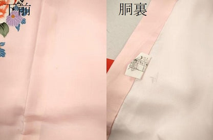 平和屋着物[]お宮参り　女の子　祝着　産着　初着　のしめ　花車文　暈し染め　金彩　逸品　CAAZ7057ze
