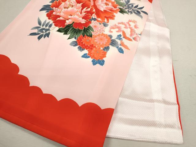 平和屋着物[]お宮参り　女の子　祝着　産着　初着　のしめ　花車文　暈し染め　金彩　逸品　CAAZ7057ze