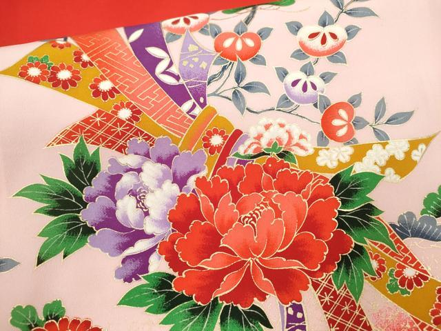 平和屋着物[]お宮参り　女の子　祝着　産着　初着　のしめ　鼓吉祥草花文　暈し染め　金彩　逸品　CAAZ7060ze