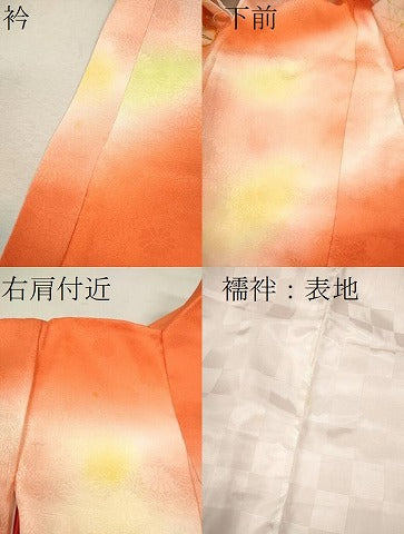 平和屋着物[]お宮参り　女の子　祝着　産着　初着　のしめ　駒刺繍　カトレア　暈し染め　金彩　逸品　CAAZ7062ze