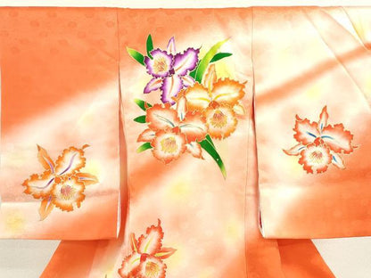 平和屋着物[]お宮参り　女の子　祝着　産着　初着　のしめ　駒刺繍　カトレア　暈し染め　金彩　逸品　CAAZ7062ze