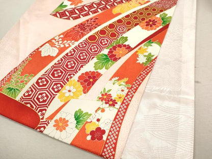 平和屋着物[]お宮参り　女の子　祝着　産着　初着　のしめ　駒刺繍　束ね熨斗飛鶴　金彩　逸品　CAAZ7070ze