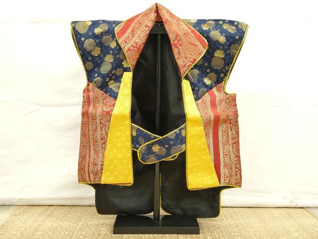 平和屋着物[]陣羽織　五月人形　端午の節句　子供の日　金襴　スタンド・箱付き　金彩　CAAZ7071ze
