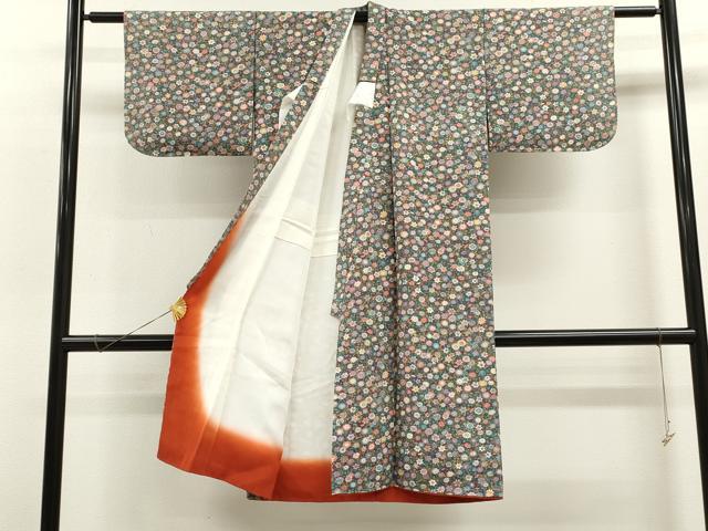 平和屋着物[]七五三　女の子　７歳　祝着　四つ身　袋帯セット　花尽くし　逸品　CAAZ7079ze
