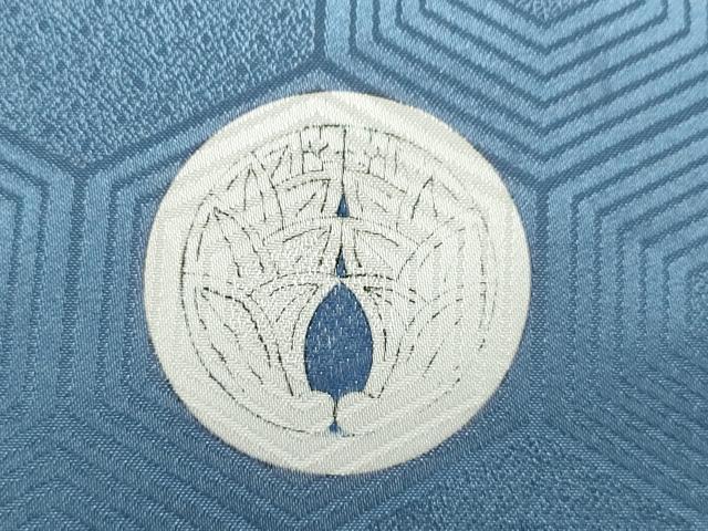 平和屋着物[]七五三　男の子　祝着・羽織・行灯袴セット　薄縹色　駒刺繍　鷹　宝尽くし　洗える着物　CAAZ7083ze
