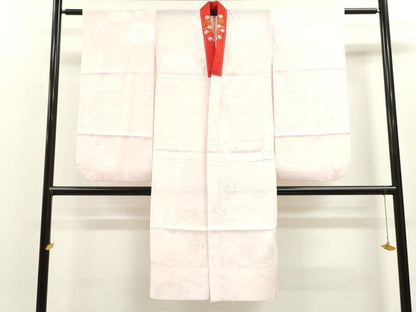 平和屋着物[]七五三　女の子　７歳　祝着　四つ身　長襦袢セット　絞り　雲取り鞠扇面花文　暈し染め　金彩　逸品　CAAZ7085ze