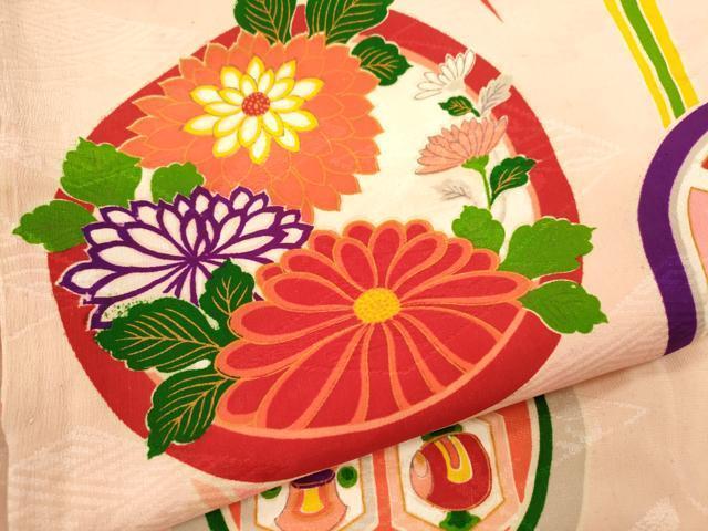 平和屋着物[]アンティーク 大正ロマン 七五三 女の子 7歳 祝着 四つ身