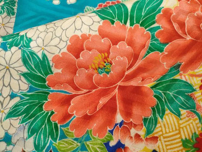 平和屋着物∵アンティーク　大正ロマン　女の子　十三参り　子供　祝着　花車文　逸品　CAAZ7102ze