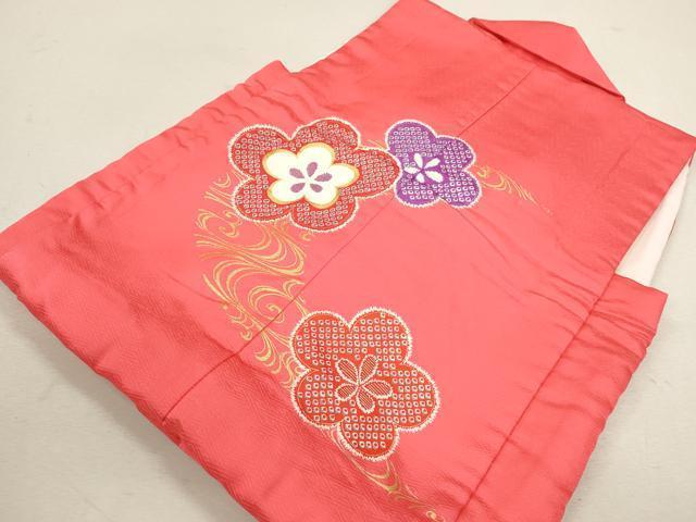 平和屋着物[]七五三　女の子　３歳　被布　流水舞梅文　金彩　逸品　CAAZ7106ze