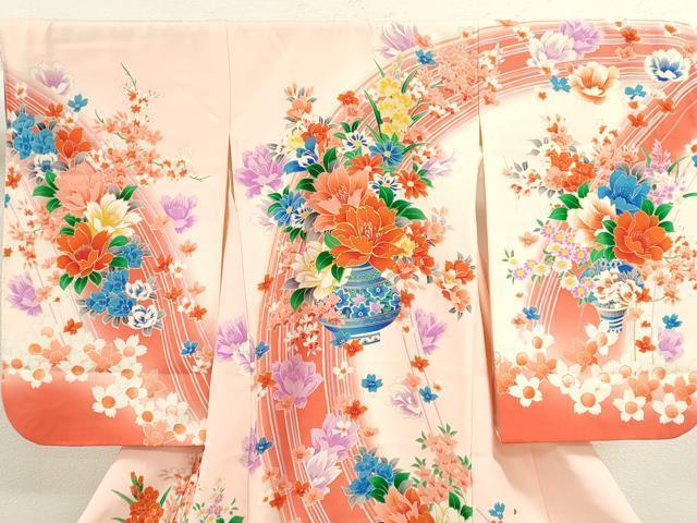 平和屋着物[]お宮参り　女の子　祝着　産着　初着　のしめ　駒刺繍　陶器花文　金彩　逸品　CAAZ7112ze