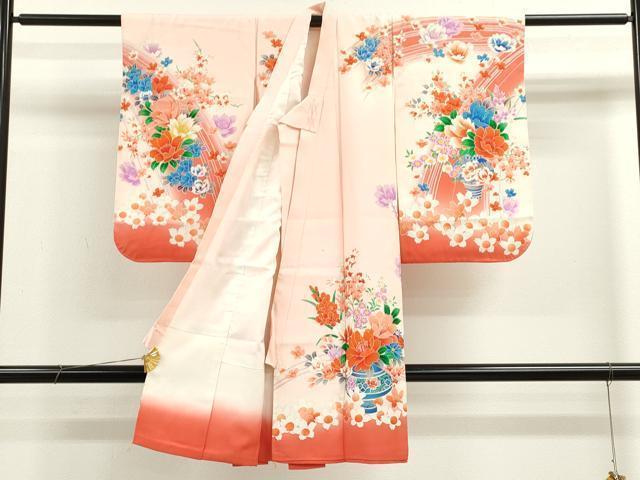平和屋着物[]お宮参り　女の子　祝着　産着　初着　のしめ　駒刺繍　陶器花文　金彩　逸品　CAAZ7112ze