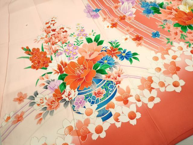 平和屋着物[]お宮参り　女の子　祝着　産着　初着　のしめ　駒刺繍　陶器花文　金彩　逸品　CAAZ7112ze