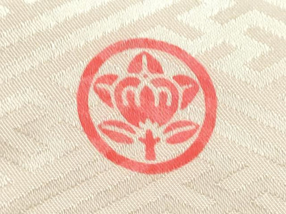 平和屋着物[]七五三　女の子　３歳　祝着　三つ身　長襦袢セット　刺繍　扇面飛鶴草花文　金彩　逸品　CAAZ7116ze