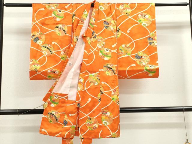 平和屋着物[]お宮参り　女の子　祝着　産着　初着　のしめ　鈴吉祥花文　金彩　逸品　CAAZ7123ze