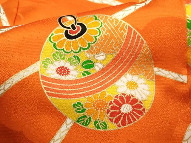平和屋着物[]お宮参り　女の子　祝着　産着　初着　のしめ　鈴吉祥花文　金彩　逸品　CAAZ7123ze
