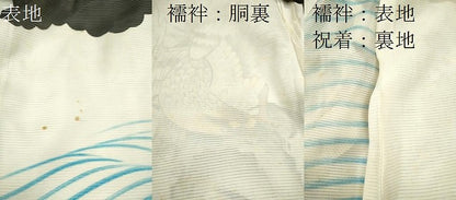 平和屋着物＊夏物 お宮参り 男の子 祝着 産着 初着 のしめ 絽 駒刺繍 鷹 立波松文 金彩 逸品 CAAZ7132ze