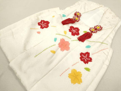 平和屋着物[]七五三　女の子　３歳　被布　絞り　舞桜文　金糸　逸品　CAAZ7136ze