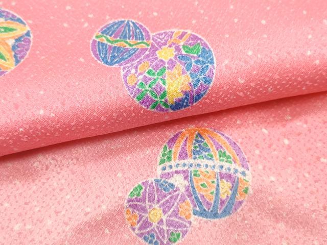 平和屋着物[]七五三　女の子　３歳　祝着　三つ身　長襦袢・被布セット　鞠花文　暈し染め　洗える着物　CAAZ7139ze
