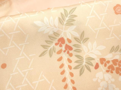 平和屋着物[]七五三　女の子　７歳　長襦袢　網目藤梅文　暈し染め　半衿刺繍　逸品　CAAZ7178ze