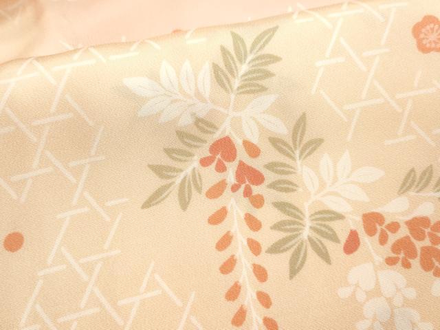 平和屋着物[]七五三　女の子　７歳　長襦袢　網目藤梅文　暈し染め　半衿刺繍　逸品　CAAZ7178ze