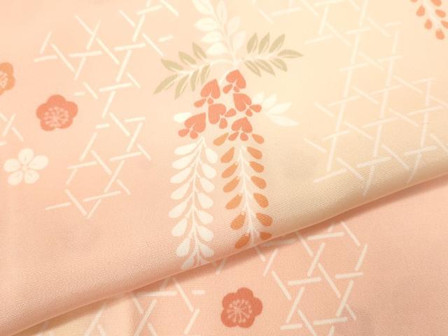 平和屋着物[]七五三　女の子　７歳　長襦袢　網目藤梅文　暈し染め　半衿刺繍　逸品　CAAZ7178ze