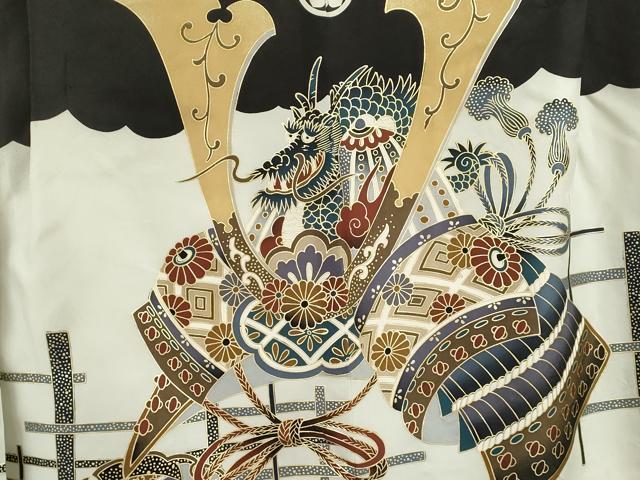 平和屋着物[]七五三　男の子　羽織　龍　兜雪輪鳳凰文　金彩　逸品　CAAZ7181ze