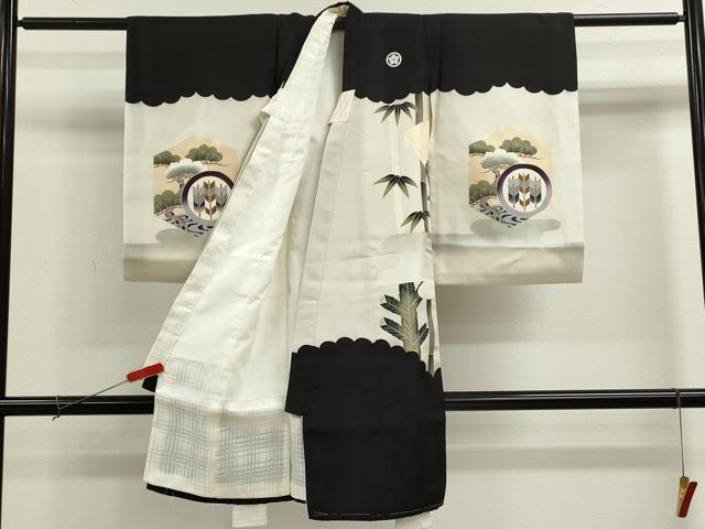 平和屋着物[]お宮参り　男の子　祝着　産着　初着　のしめ　龍　兜　鎧脅し笠松文　金彩　逸品　CAAZ7188ze