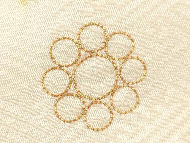 平和屋着物[]お宮参り　女の子　祝着　産着　初着　のしめ　駒刺繍　絞り　飛鶴文　金彩　逸品　CAAZ7190ze
