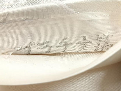 平和屋着物◎六通柄袋帯　春景牡丹孔雀図　プラチナ箔　正絹　逸品　CAAZ7272nb