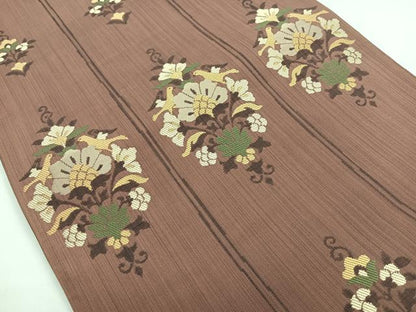 平和屋着物◎六通柄袋帯 更紗花鳥文 正絹 逸品 CAAZ7325nb